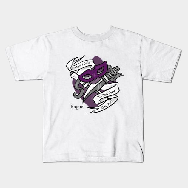 Rogue Scroll Kids T-Shirt by HannahPalmerArt